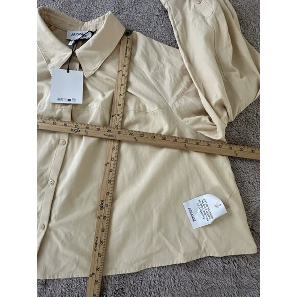 ARRANGE Curve Women’s structured boxy shirt in buttermilk Size 18 New - Picture 7 of 16